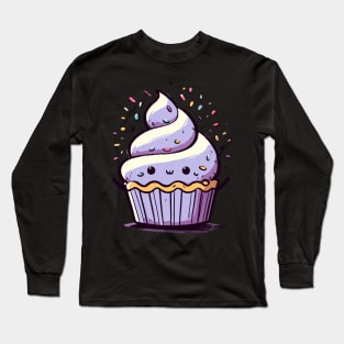 Cute kawaii cupcake Long Sleeve T-Shirt